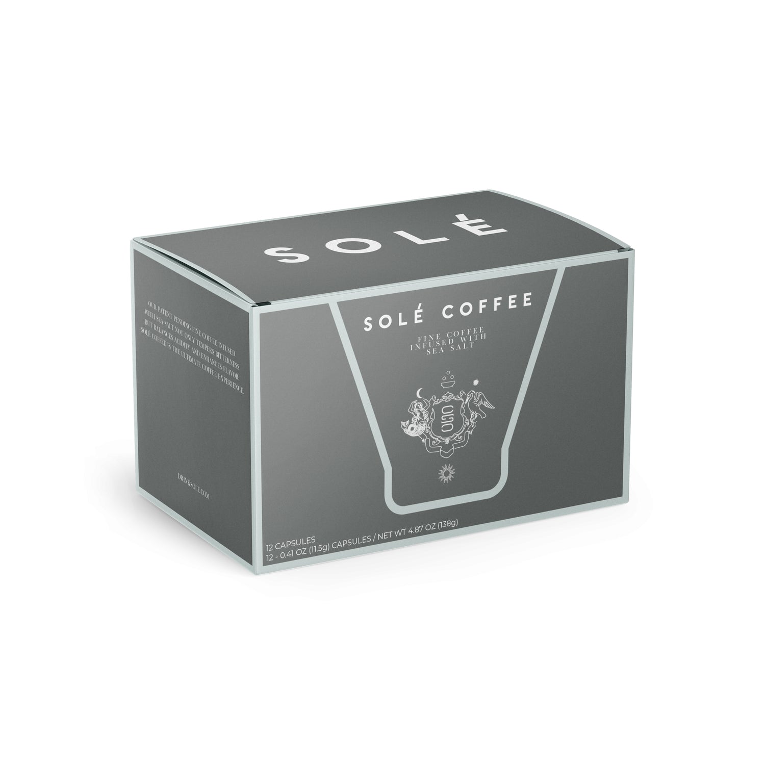 Dark Roast Coffee Pods Infused with French Grey (Celtic) Sea Salt